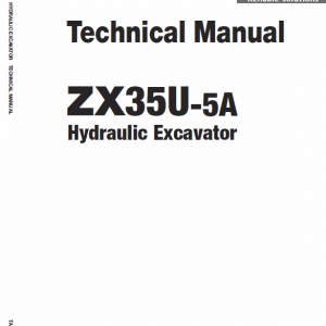 Hitachi Zx35u-5a And Zx35u-5b  Excavator Service Manual