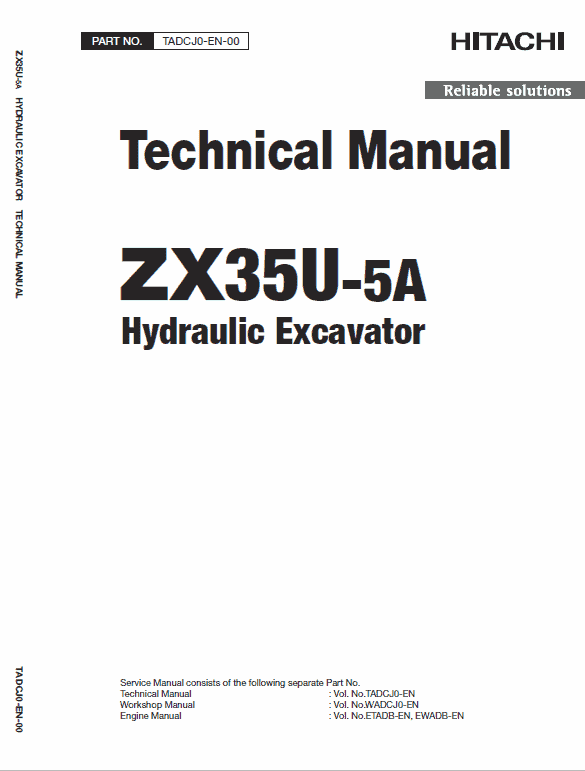 Hitachi Zx35u-5a And Zx35u-5b  Excavator Service Manual