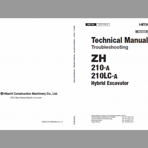 Hitachi Zh210-a And Zh210lc-a Excavator Service Manual