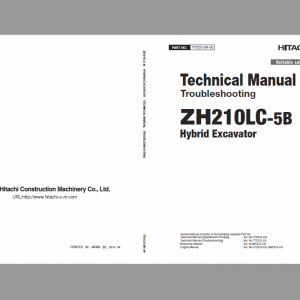 Hitachi Zh210lc-5b Excavator Service Manual