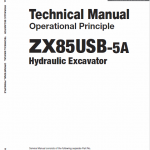 Hitachi Zx85usb-5a Excavator Service Manual