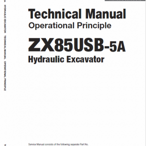 Hitachi Zx85usb-5a Excavator Service Manual