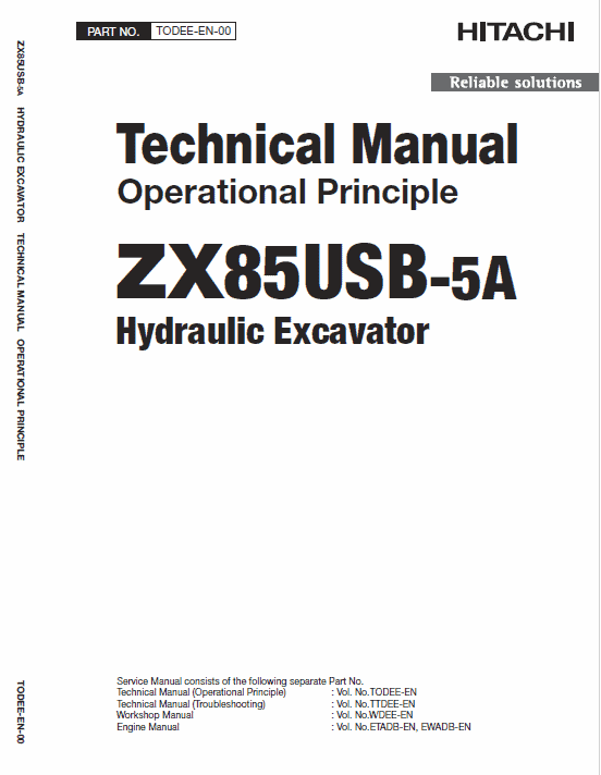 Hitachi Zx85usb-5a Excavator Service Manual