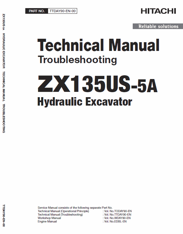 Hitachi Zx135us-5a And Zx135us-5b Excavator Service Manual