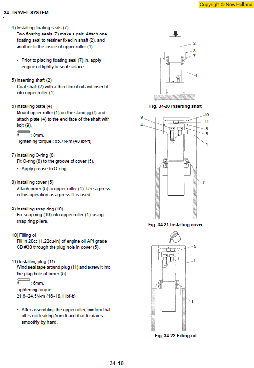 New Holland E135bsr Excavator Service Manual