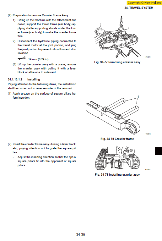 New Holland E18sr Mini Excavator Service Manual