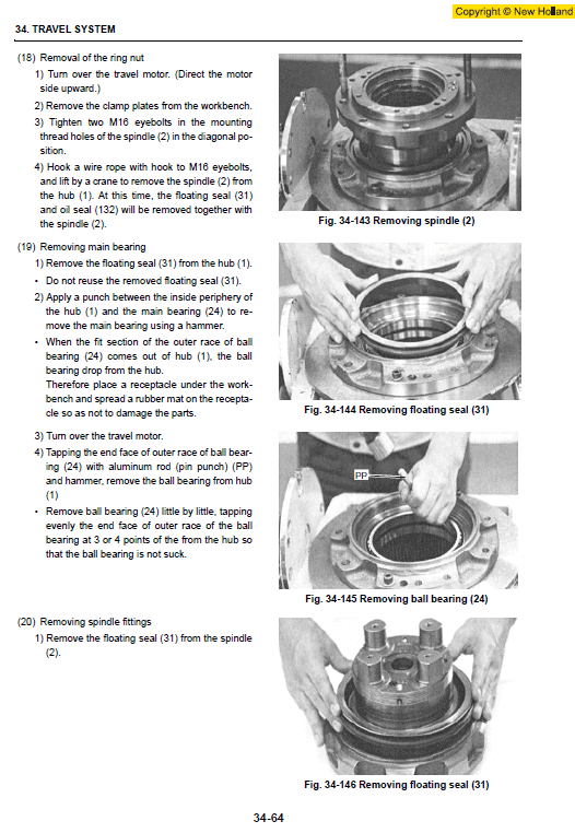 New Holland E40.2sr And E50.2sr Mini Excavator Service Manual