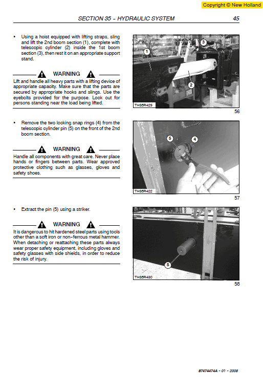 New Holland Lm732 Telehandlers Service Manual