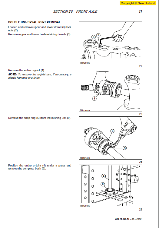 New Holland Lm1340, Lm1342 And Lm1345 Telehandlers Manual