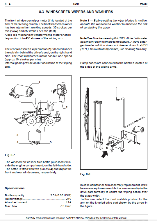 New Holland W230 Wheeled Loader Service Manual