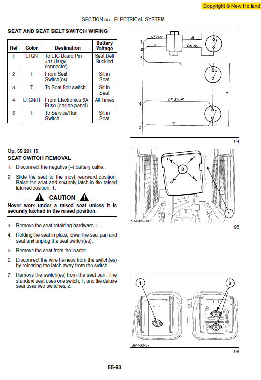 New Holland L175 Skidsteer Service Manual