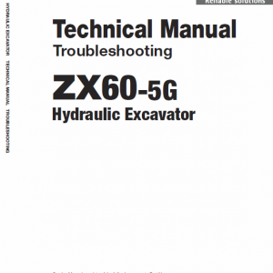 Hitachi Zx60-5g Excavator Service Manual