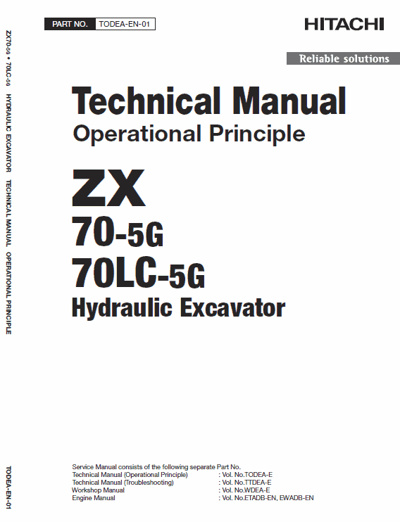 Hitachi Zx70-5g And Zx70lc-5g Excavator Service Manual