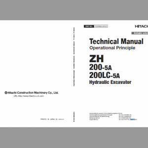 Hitachi Zh200-5a And Zh200lc-5a Excavator Service Manual