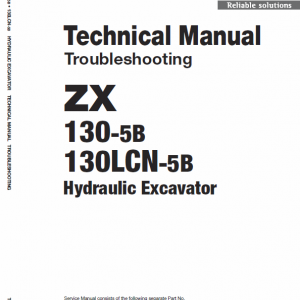 Hitachi Zx130-5b And Zx130lcn-5b Excavator Service Manual