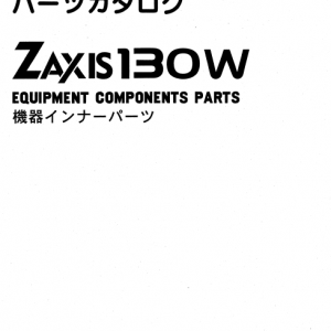 Hitachi Zaxis Zx130w Wheeled Excavator Service Manual