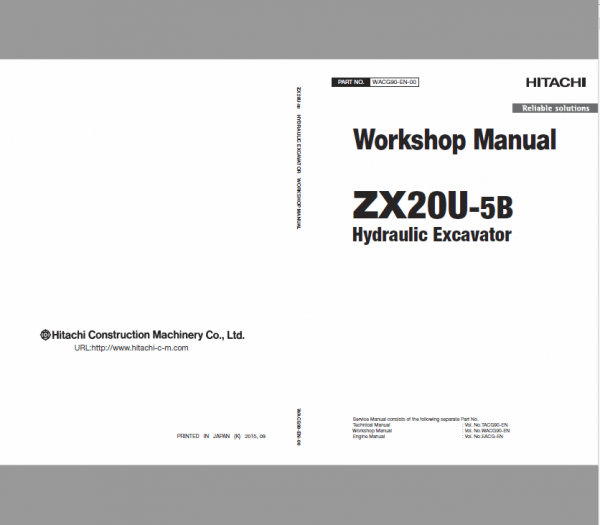 Hitachi Zx20u-5a And Zx20u-5b Excavator Service Manual