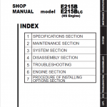 New Holland E215b Excavator Service Manual
