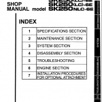 Kobelco Sk230lc-6e And Sk250lc-6e Excavator Service Manual