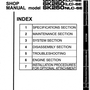 Kobelco Sk230lc-6e And Sk250lc-6e Excavator Service Manual