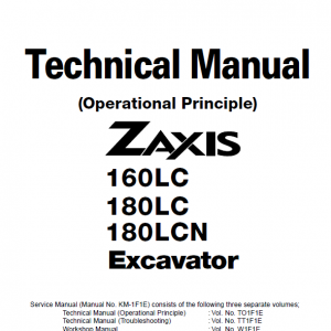 Hitachi Zaxis 160lc And Zaxis 180lc Excavator Service Manual