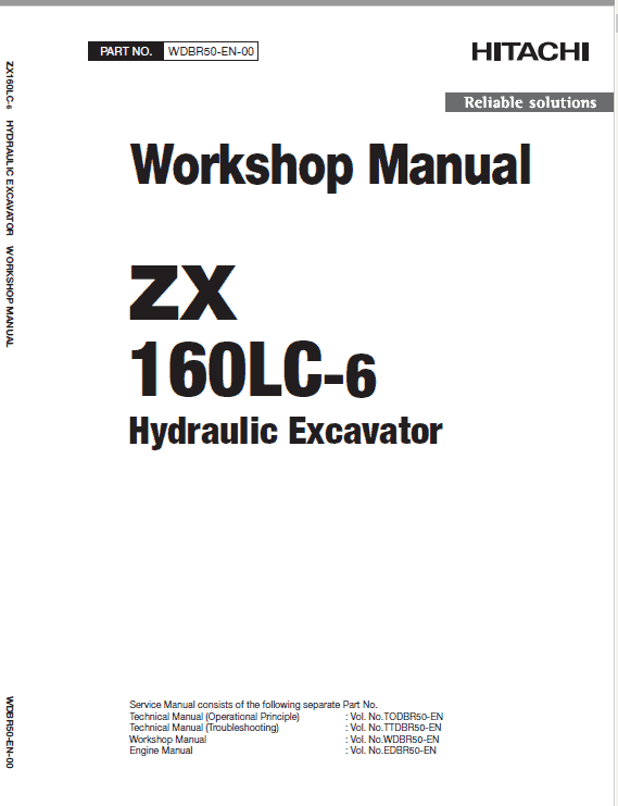 Hitachi Zx160lc-5g And Zx160lc-6 Excavator Service Manual