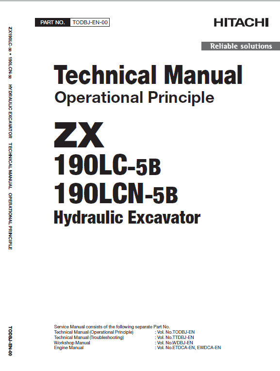 Hitachi Zx190lc-5b And Zx190lc-6 Excavator Service Manual