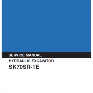 Kobelco Sk70sr-1e, Sk70sr-1es Excavator Service Manual