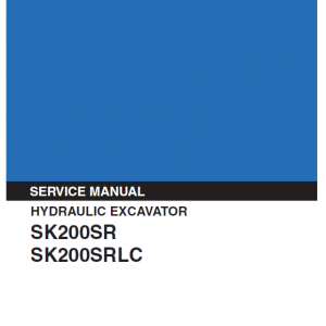 Kobelco Sk200sr And Sk200sr-lc Excavator Service Manual