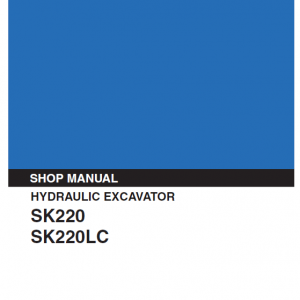 Kobelco Sk220 And Sk220lc Excavator Service Manual