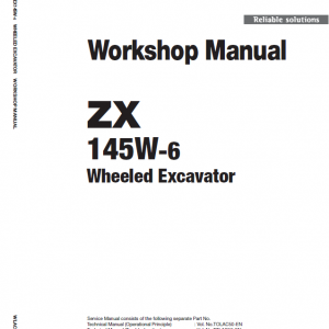 Hitachi Zx145-3 And Zx145-6 Excavator Service Manual