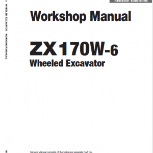 Hitachi Zx170w-6 Wheeled Excavator Service Manual