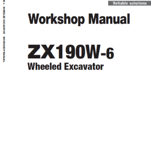 Hitachi Zx190w-5a And Zx190w-6 Wheeled Excavator Service Manual