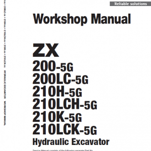 Hitachi Zx200-5g Excavator Service Manual