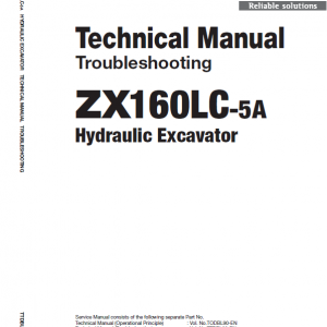 Hitachi Zx160lc-5a And Zx160lc-5b Excavator Service Manual