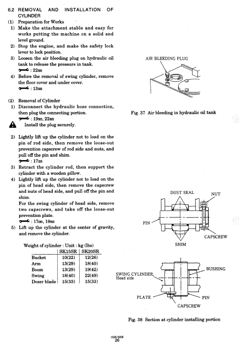 Kobelco Sk15sr And Sk20sr Excavator Service Manual