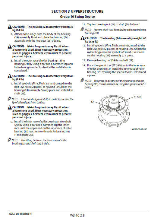 Hitachi Zx140-5b Excavator Service Manual