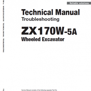 Hitachi Zx170w-5a And Zx170w-5b Excavator Service Manual