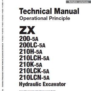 Hitachi Zx200-5a And Zx210lcn-5a Excavator Service Manual