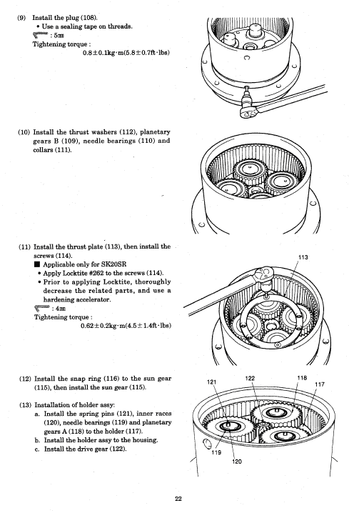 Kobelco Sk15sr And Sk20sr Excavator Service Manual