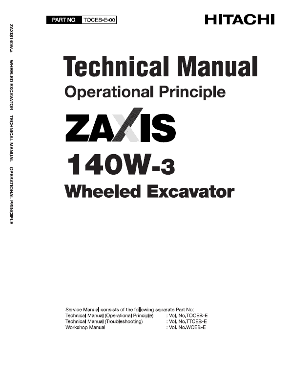 Hitachi Zx140-3 And Zx140-6 Excavator Service Manual