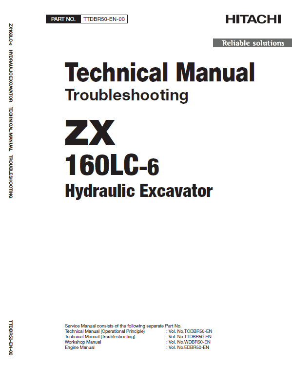 Hitachi Zx160lc-5g And Zx160lc-6 Excavator Service Manual