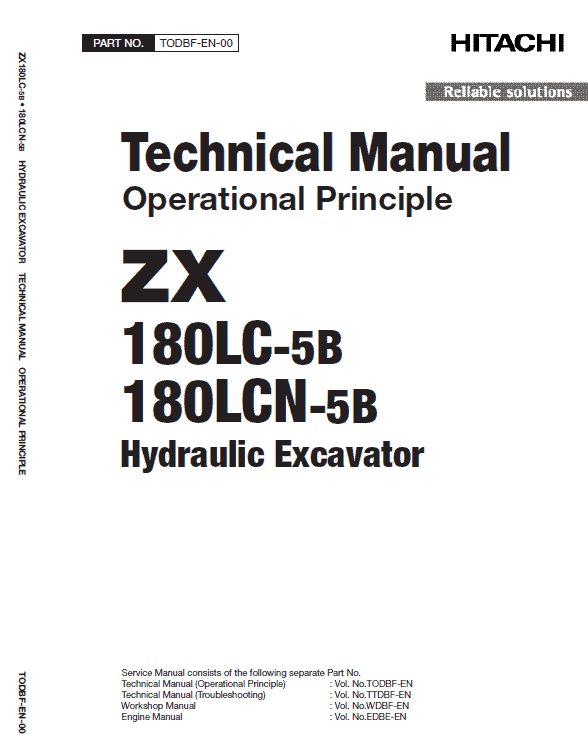 Hitachi Zx180lc-5b And Zx180lc-5g Excavator Service Manual