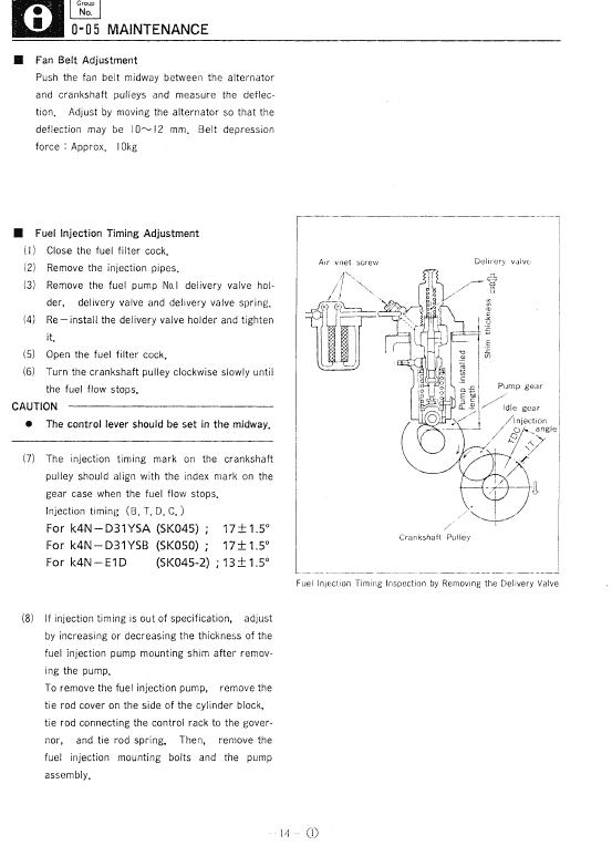 Kobelco Sk45 And Sk50 Excavator Service Manual