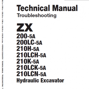 Hitachi Zx200-5a And Zx210lcn-5a Excavator Service Manual