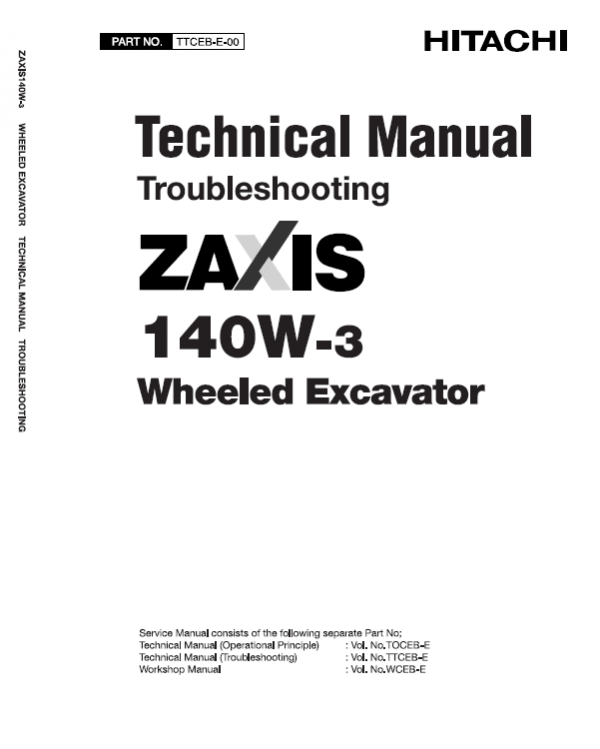 Hitachi Zx140-3 And Zx140-6 Excavator Service Manual