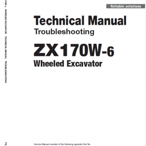 Hitachi Zx170w-6 Wheeled Excavator Service Manual