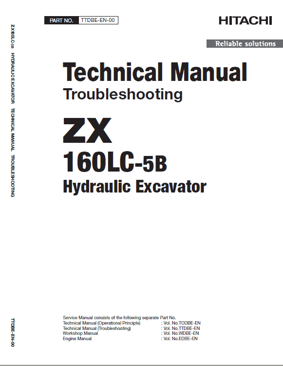 Hitachi Zx160lc-5a And Zx160lc-5b Excavator Service Manual