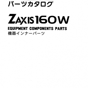 Hitachi Zx180w Wheeled Excavator Service Manual