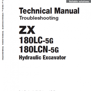 Hitachi Zx180lc-5b And Zx180lc-5g Excavator Service Manual